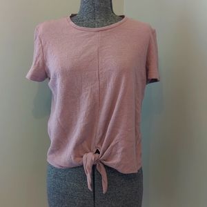 Madewell knot front shirt